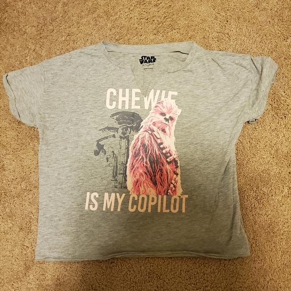 "Chewie is my copilot" Star Wars t-shirt - Picture 1 of 2